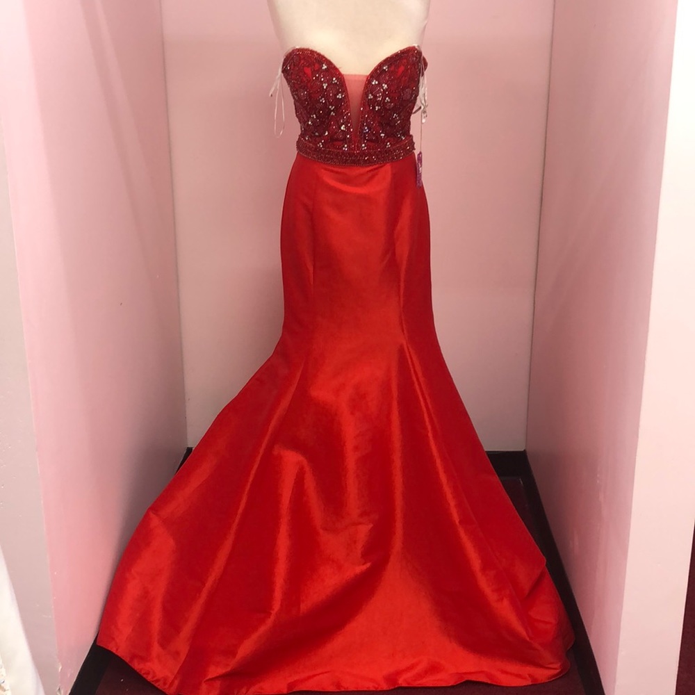 NWT RED SATIN DRESS